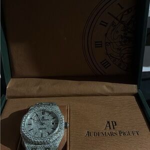 Audemars Piguet Moissanite And Silver Watch